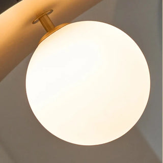 CORDIG Contemporary Black and Golden with White Globe Ceiling Light – view 4
