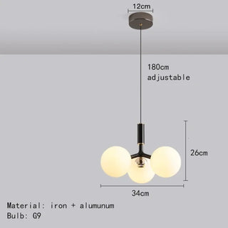 DUXIR Contemporary Luminescent Balls Ceiling Light – view 11