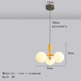 DUXIR Contemporary Luminescent Balls Ceiling Light – view 8