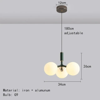 DUXIR Contemporary Luminescent Balls Ceiling Light – view 9