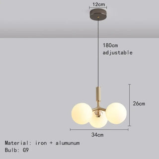 DUXIR Contemporary Luminescent Balls Ceiling Light – view 7
