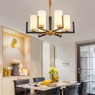 LOPALIN Contemporary Opaline Glass Cylinder Ceiling Light – view 1