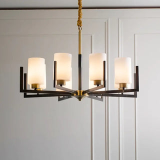 LOPALIN Contemporary Opaline Glass Cylinder Ceiling Light – view 2