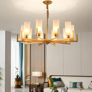 LOPALIN Contemporary Opaline Glass Cylinder Ceiling Light – view 3