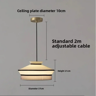 LOCORITE Contemporary Fabric and Metal Ceiling Light – view 11