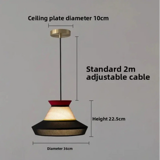 LOCORITE Contemporary Fabric and Metal Ceiling Light – view 7