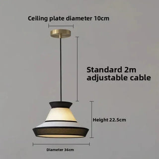 LOCORITE Contemporary Fabric and Metal Ceiling Light – view 6
