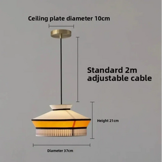 LOCORITE Contemporary Fabric and Metal Ceiling Light – view 10