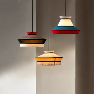 LOCORITE Contemporary Fabric and Metal Ceiling Light – view 3