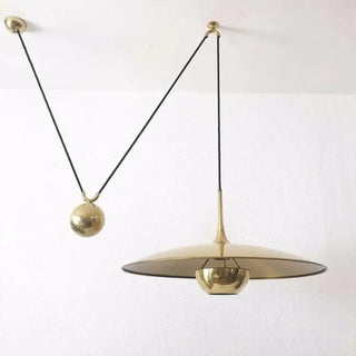 WEIGHT Counterweight Pulley Gilded Ceiling Light – view 1
