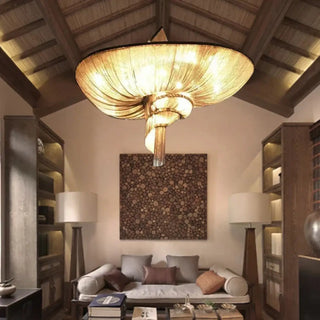 LUNNIT Copper Artistic Multi-Layer Elegant Ceiling Light – view 1