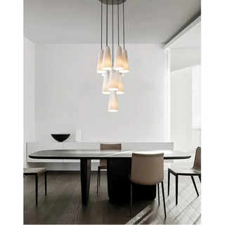 DYGRUTY Copper and White Glass Conical Ceiling Light – view 2