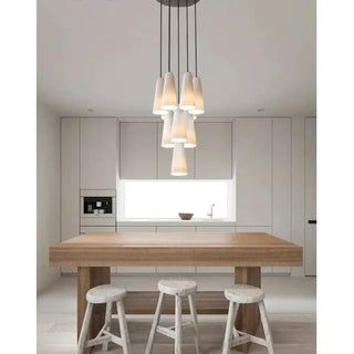 DYGRUTY Copper and White Glass Conical Ceiling Light – view 3