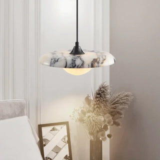 TUESDAYS Marble Disk Half-Sphere Ceiling Light – view 2