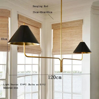 DAJOLITE Golden Two-Arm Ceiling Light with Beige Shades – view 8