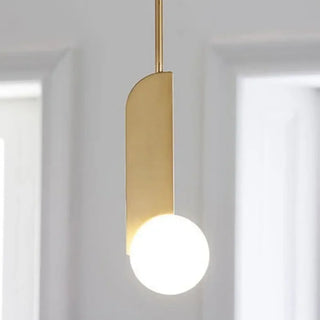 CEFRAND Golden Minimalist Glass Ball Ceiling Light – view 3