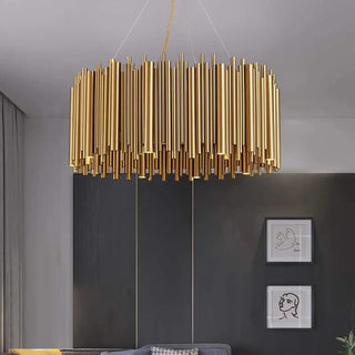 MOUBA Gilded Metallic Tubes Elegant Ceiling Light – view 2