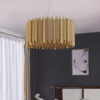 MOUBA Gilded Metallic Tubes Elegant Ceiling Light – view 4
