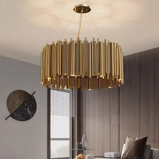 MOUBA Gilded Metallic Tubes Elegant Ceiling Light – view 3