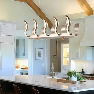 FAMETE Golden Waves LED Modern Ceiling Light – view 3