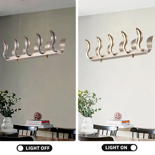 FAMETE Golden Waves LED Modern Ceiling Light – view 4