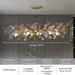MINIUM Gilded Sculpted Glass Vegetal Ceiling Light – view 3