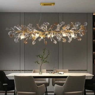 MINIUM Gilded Sculpted Glass Vegetal Ceiling Light – view 2