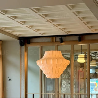 CODERE Elegant Sculpted Fabric and Metal Ceiling Light – view 12