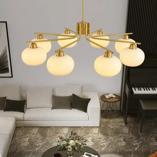 LOUVERY Iron and Opaline Glass Globe Ceiling Light – view 3