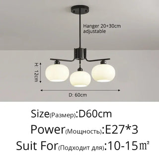 LOUVERY Iron and Opaline Glass Globe Ceiling Light – view 5