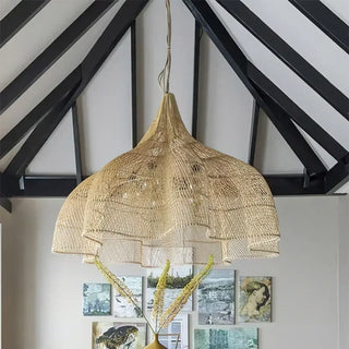 BOHE XXL Bohemian Fillet Style Black or Natural Ceiling Light – view 5