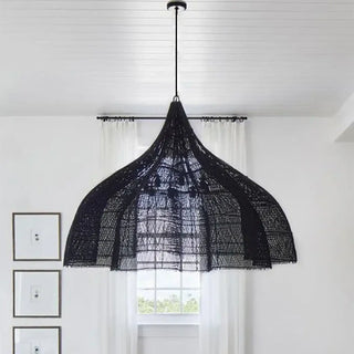 BOHE XXL Bohemian Fillet Style Black or Natural Ceiling Light – view 2