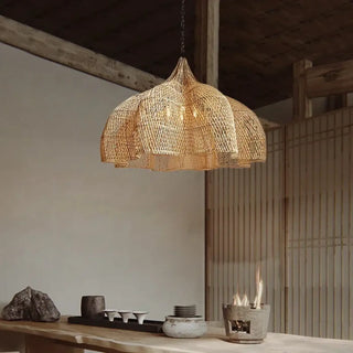 BOHE XXL Bohemian Fillet Style Black or Natural Ceiling Light – view 3