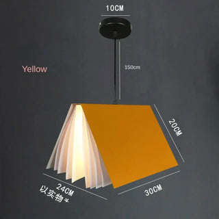 Modern Pendant Light – Colorful Book Shaped Designer Ceiling Lamp for Living Room