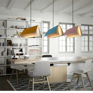 Colorful book-shaped designer pendant light — modern living room ceiling lamp