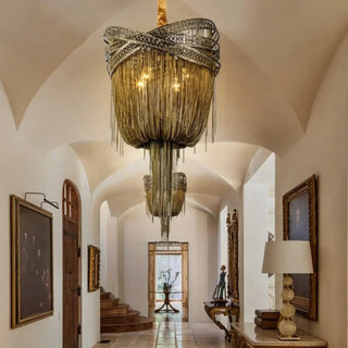 GLAMO Glamour Golden Sequins Ceiling Light – view 1