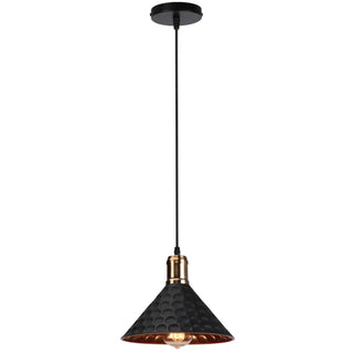 Industrial copper pendant lamp, hammered design ceiling hanging light