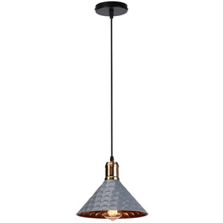 Suspension en cuivre – Suspension industrielle avec design de lampe en cuivre martelé