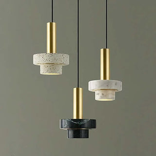 MALIORITA Modern Brass and Terrazzo Stone Ceiling Light – view 3