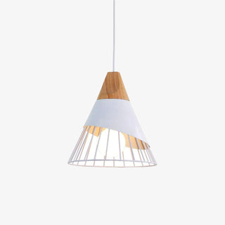 Natural Wood Pendant Lamp – Adjustable Wooden Cage Pendant Light | Warm Modern Lighting