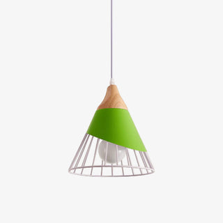 Natural Wood Pendant Lamp – Adjustable Wooden Cage Pendant Light | Warm Modern Lighting