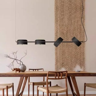 Contemporary linear LED pendant light, dining room ceiling hanging fixture