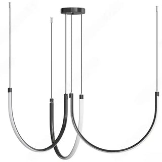 Designer fluid lines pendant lamp, minimalist LED elegant ceiling light