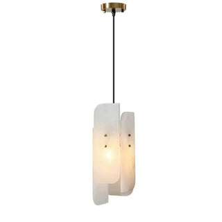 DOIJEPY Elegant Marble White and Copper Ceiling Light – view 5
