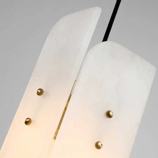 DOIJEPY Elegant Marble White and Copper Ceiling Light – view 4