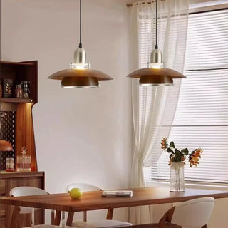 MISAL Modern Metal and Wood Elegant Ceiling Light – view 2