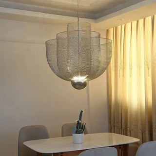 DOMEFLO Sculpted Golden Flower Metal Ceiling Light – view 2