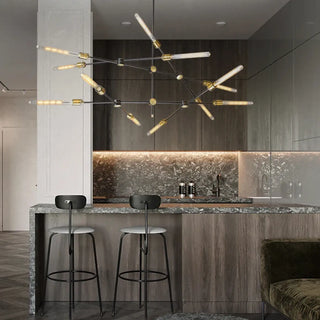 DOTAR Sculptural LED Black Metal Branches Ceiling Light – view 2