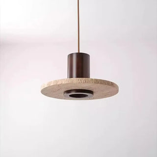 NELY Minimalist Travertine Stone LED Ceiling Light – view 2