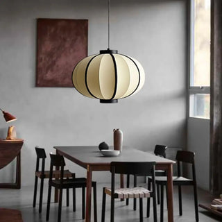 DIOLO Minimalist Ecru and Black Fabric Ceiling Light – view 4